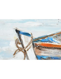 Cuadro Home ESPRIT Barco Mediterráneo 150 x 4 x 120,5 cm