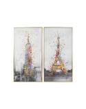 Cuadro Home ESPRIT París Nueva York Loft 62,5 x 3,5 x 122,5 cm (2 Unidades)