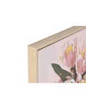 Cuadro Home ESPRIT Amarillo Verde Rosa Shabby Chic Florero 83 x 4,5 x 83 cm (2 Unidades)