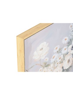 Cuadro Home ESPRIT Azul Blanco Verde Beige Jarrón Shabby Chic 70 x 3,5 x 50 cm (2 Unidades)
