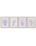 Cuadro Home ESPRIT Flores Shabby Chic 30 x 1,8 x 40 cm (4 Unidades)