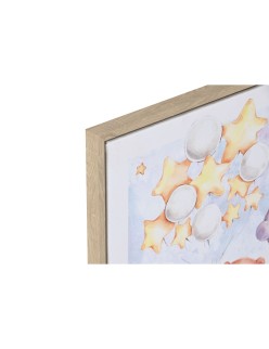 Cuadro Home ESPRIT Azul Marrón Infantil 30 x 2 x 40 cm (4 Unidades)