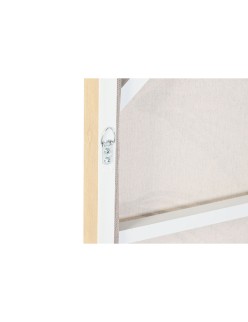 Cuadro Home ESPRIT Blanco Natural Hoja de planta Escandinavo 83 x 4,5 x 83 cm (2 Unidades)