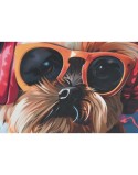 Cuadro Home ESPRIT Moderno Perro 50 x 3,5 x 50 cm (2 Unidades)