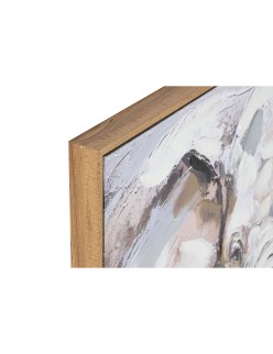 Cuadro Home ESPRIT Blanco Marrón Gris Elefante Colonial 80 x 3,5 x 80 cm (2 Unidades)