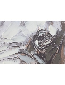 Pintura Home ESPRIT Branco Castanho Cinzento Elefante Colonial 80 x 3,5 x 80 cm (2 Unidades)