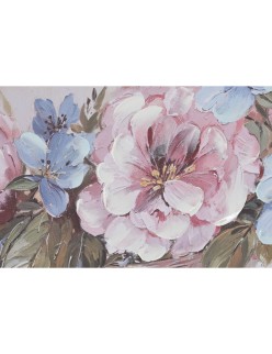 Bild Home ESPRIT Weiß Rosa Rosen Romantisch 60 x 3 x 60 cm (4 Stück)