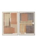 Cuadro Home ESPRIT Marrón Beige Naranja Natural Abstracto Urbano (2 Unidades)