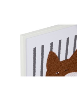 Cuadro Home ESPRIT Blanco Gris Infantil Animales 40 x 1,8 x 50 cm (4 Unidades)