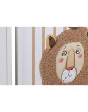 Cuadro Home ESPRIT Blanco Gris Infantil Animales 40 x 1,8 x 50 cm (4 Unidades)