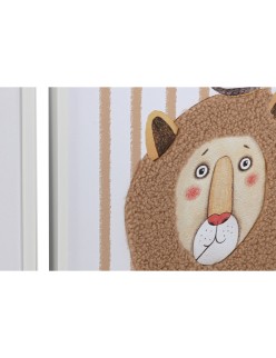 Cuadro Home ESPRIT Blanco Gris Infantil Animales 40 x 1,8 x 50 cm (4 Unidades)