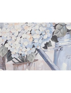 Bild Home ESPRIT Blau Grau Shabby Chic Hortensie 60 x 3 x 60 cm (2 Stück)