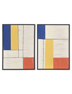 Cuadro Home ESPRIT Moderno Urbano 50 x 2,5 x 70 cm (2 Unidades)