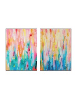 Cuadro Home ESPRIT Abstracto Moderno 90 x 3,5 x 120 cm (2 Unidades)