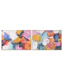 Cuadro Home ESPRIT Abstracto Urbano 122,5 x 3,5 x 82,5 cm (2 Unidades)