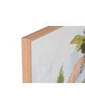 Cuadro Home ESPRIT Azul Verde Palmeras Tropical 120 x 3,5 x 90 cm (2 Unidades)
