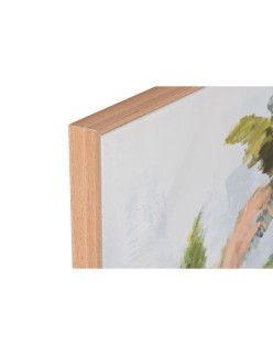Cuadro Home ESPRIT Azul Verde Palmeras Tropical 120 x 3,5 x 90 cm (2 Unidades)