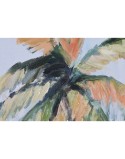 Cuadro Home ESPRIT Azul Verde Palmeras Tropical 120 x 3,5 x 90 cm (2 Unidades)