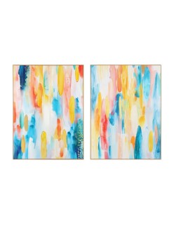Cuadro Home ESPRIT Abstracto Moderno 90 x 3,5 x 120 cm (2 Unidades)
