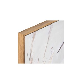 Cuadro Home ESPRIT Blanco Beige Gris Pájaro Oriental 80 x 3,5 x 80 cm (2 Unidades)