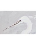 Pintura Home ESPRIT Branco Bege Cinzento Ave Oriental 80 x 3,5 x 80 cm (2 Unidades)
