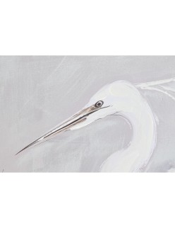 Cadre Home ESPRIT Blanc Beige Gris Oiseau Oriental 80 x 3,5 x 80 cm (2 Unités)