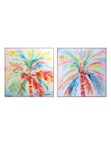 Cuadro Home ESPRIT Palmeras Tropical 80 x 3,5 x 80 cm (2 Unidades) Cuadro Home ESPRIT Palmeras Tropical 80 x 3,5 x 80 cm (2 Unidades)