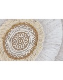 Cuadro Home ESPRIT Blanco Beige Círculos Escandinavo 80 x 3 x 80 cm (2 Unidades)