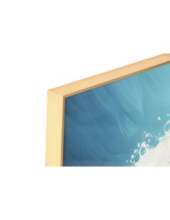 Cuadro Home ESPRIT Azul Blanco Marrón Mar y océano 80 x 3,5 x 80 cm (2 Unidades)