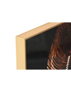 Cuadro Home ESPRIT Negro Dorado Africana 80 x 3,5 x 80 cm (2 Unidades)