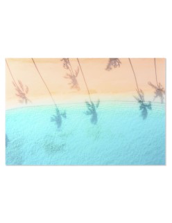 Pintura Home ESPRIT Azul Bege Impresso 150 x 0,4 x 100 cm
