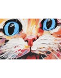 Cuadro Home ESPRIT Moderno Gato 80 x 3,5 x 80 cm (2 Unidades)