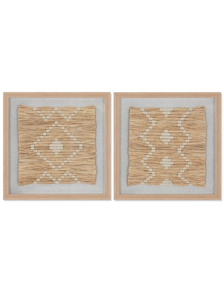 Cadre Home ESPRIT Blanc Naturel Scandinave 40 x 3 x 40 cm (2 Unités) Cadre Home ESPRIT Blanc Naturel Scandinave 40 x 3 x 40 cm (2 Unités)
