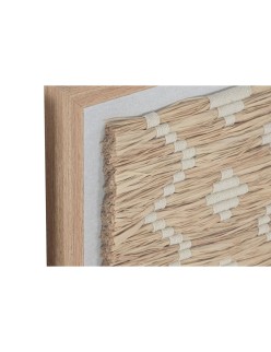 Cuadro Home ESPRIT Blanco Natural Escandinavo 40 x 3 x 40 cm (2 Unidades)