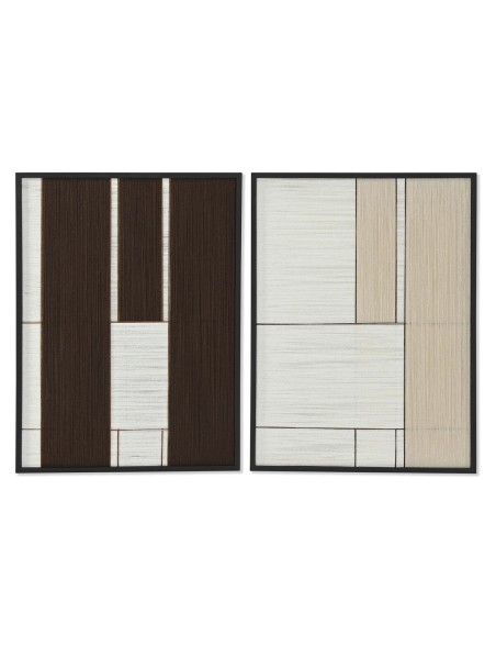 Pintura Home ESPRIT Branco Bege Moderno 60 x 3 x 80 cm (2 Unidades) Pintura Home ESPRIT Branco Bege Moderno 60 x 3 x 80 cm (2 Unidades)