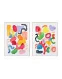 Pintura Home ESPRIT Abstrato Urbana 90 x 3,5 x 120 cm (2 Unidades)