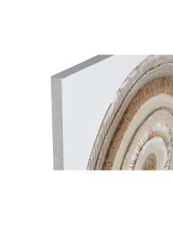 Cuadro Home ESPRIT Beige Natural Círculos Escandinavo 80 x 3 x 80 cm (2 Unidades)
