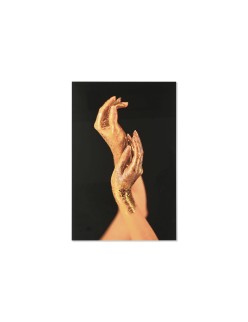 Pintura Home ESPRIT Preto Dourado Impresso 100 x 0,4 x 150 cm