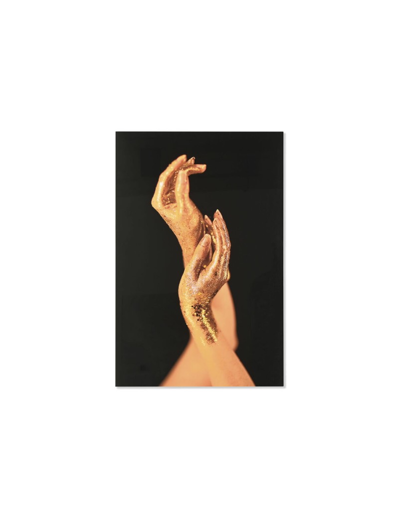 Painting Home ESPRIT Black Golden Printed 100 x 0,4 x 150 cm