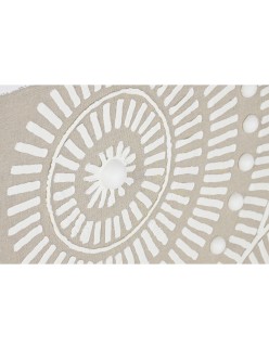 Cuadro Home ESPRIT Blanco Beige Círculos Urbano 82 x 4,5 x 82 cm (2 Unidades)