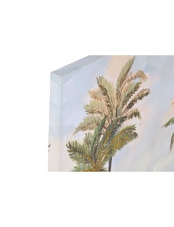 Painting Home ESPRIT Blue Green Beach Mediterranean 80 x 3 x 80 cm (2 Units)