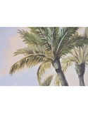 Cadre Home ESPRIT Bleu Vert Plage méditerranéen 80 x 3 x 80 cm (2 Unités)