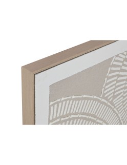 Cuadro Home ESPRIT Blanco Beige Círculos Urbano 122 x 4,5 x 62 cm (2 Unidades)