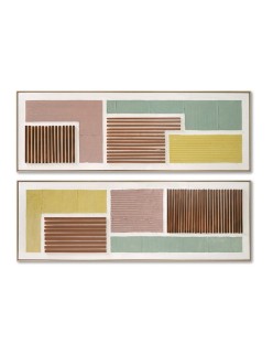 Cuadro Home ESPRIT Moderno Urbano 152 x 4,5 x 52 cm (2 Unidades)