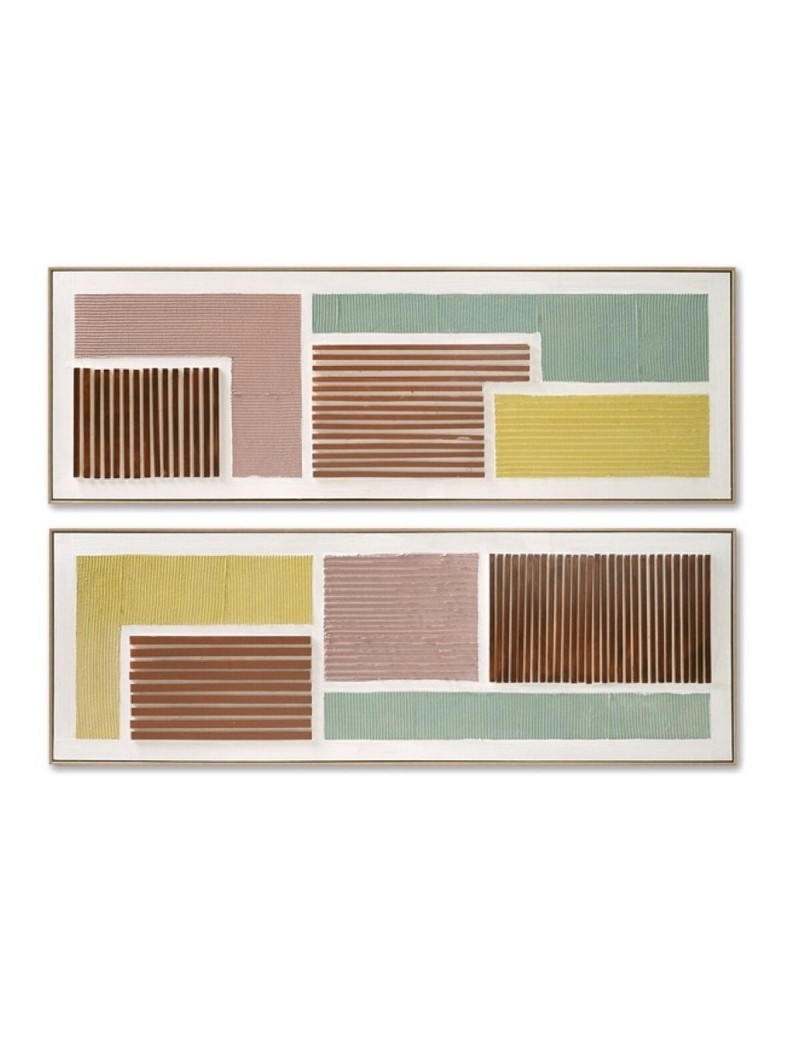 Cuadro Home ESPRIT Moderno Urbano 152 x 4,5 x 52 cm (2 Unidades)