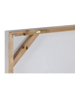 Pintura Home ESPRIT Azul Dourado Praia Mediterrâneo 80 x 3 x 80 cm (2 Unidades)