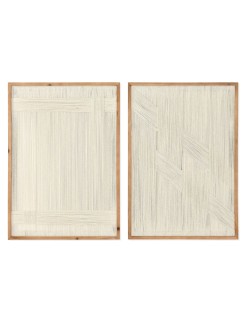 Cuadro Home ESPRIT Blanco Natural Urbano 50 x 2,5 x 70 cm (2 Unidades)