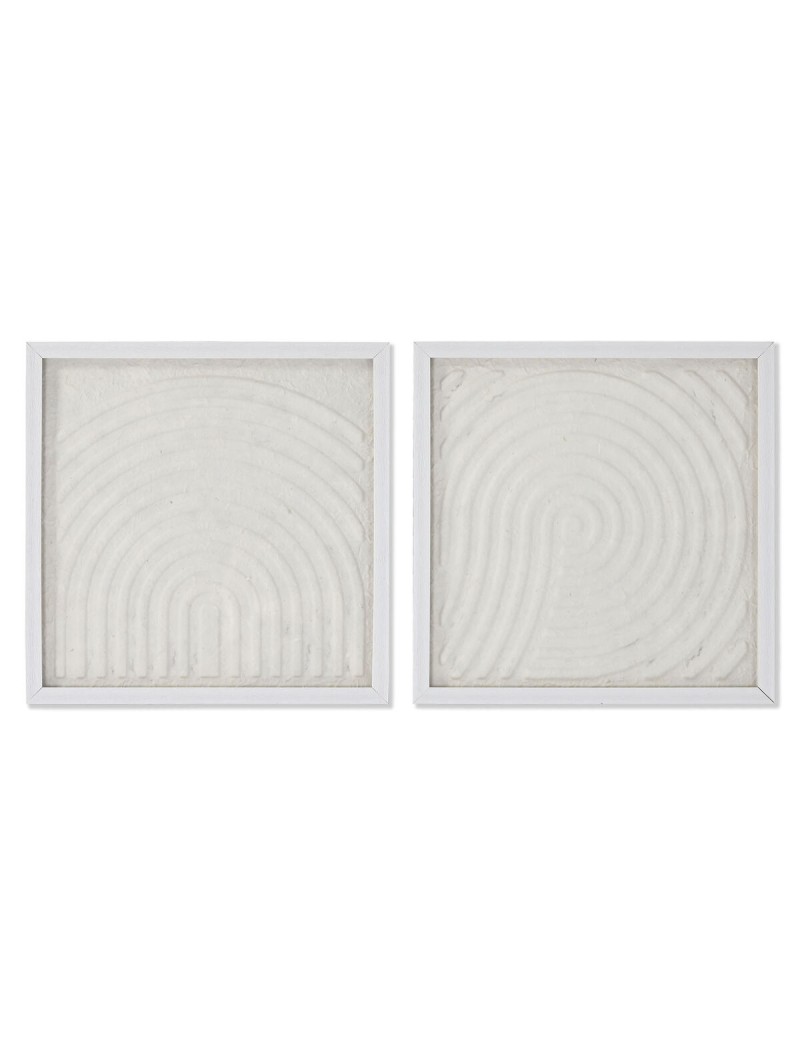 Cuadro Home ESPRIT Blanco Natural Moderno Escandinavo 35 x 2 x 35 cm