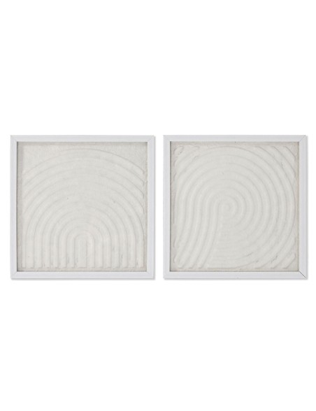 Cuadro Home ESPRIT Blanco Natural Moderno Escandinavo 35 x 2 x 35 cm