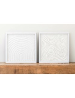 Cuadro Home ESPRIT Blanco Natural Moderno Escandinavo 35 x 2 x 35 cm